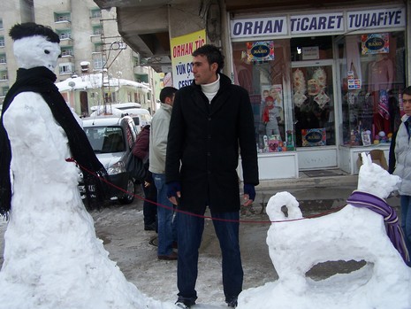 Van'da etkisini gösteren kar yağışı hayatı felç etti.