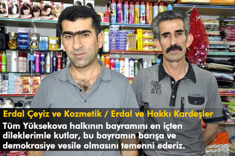 Yüksekova'da barış, huzur ve kardeşlik isteyen mesajlar...