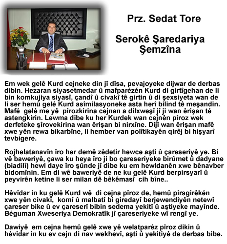 Şemdinli'de Barış, Kardeşlik ve Huzur İsteyen Mesajlar