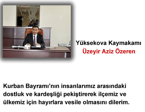 Yüksekova'da Barış, Kardeşlik kokan bayram mesajları...