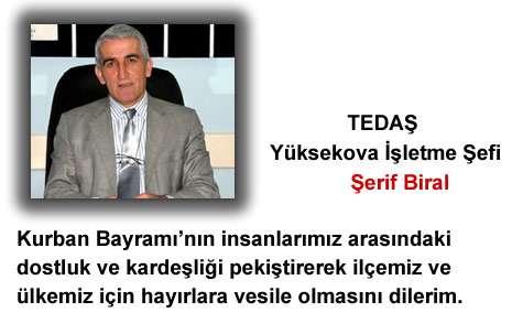 Yüksekova'da Barış, Kardeşlik kokan bayram mesajları...