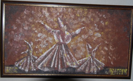 5 Mayıs İlköğretim Okulu Görsel Sanatlar Öğretmeni Seyhan Göztepe tarafından hazırlanan Karakalem, Ebru, Suluboya ve Yağlı Boya çalışmaları davetlilerden tam not aldı.