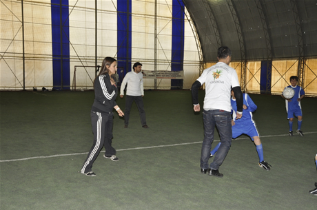 Yüksekova'da Sporla ile Sağlıklı Yaşam Bilinçli Nesiller Projesi kapsamında bir futbol Okulu açıldı.
