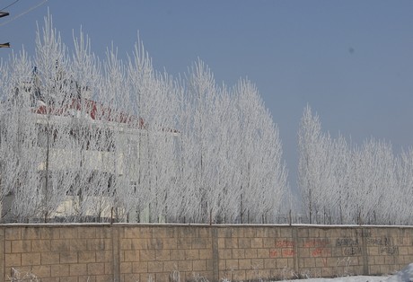Yüksekova İlçesi'nde hava sıcaklığının gece sıfırın altında 23 dereceye kadar düşmesi yaşamı olumsuz yönde etkilerken, ortaya doyulmaz manzaralar çıktı.