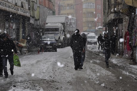 Yüksekova'da dünden beri yağan kar yağşı hayatı felç etti.