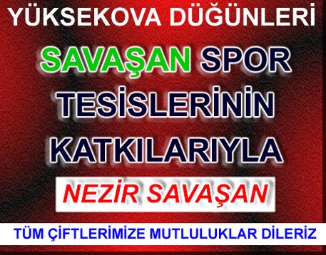 Yüksekova'da 23-24 Temmuz 2011 tarihlerinde evlenen bazı çiftleri sizler için sayfamıza taşıdık. Yüksekova Güncel Ailesi olarak tüm çiftlerimize mutluluklar diliyoruz...