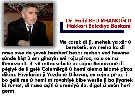 Yüksekova'da barış, huzur ve kardeşlik isteyen mesajlar...