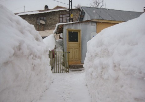 Bingöl'ün Yedisu ilçesindeki vatandaşlar kara gömülen evleri karıştırmamak için ilginç bir yönteme başvurdu.
