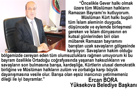 Yüksekova'da barış, huzur ve kardeşlik isteyen mesajlar..