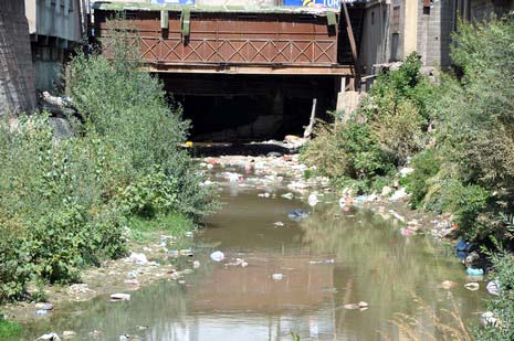 Hakkarinin Yüksekova ilçesinde çarşı merkezi içinde giden dere yatağı insan sağlığını tehdit ediyor. Mikrop yuvası haline gelen dere yatağı vatandaşların tepki gösteriyor.