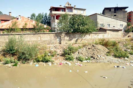 Hakkarinin Yüksekova ilçesinde çarşı merkezi içinde giden dere yatağı insan sağlığını tehdit ediyor. Mikrop yuvası haline gelen dere yatağı vatandaşların tepki gösteriyor.