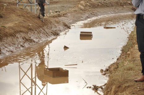 Hakkari'nin Yüksekova ilçesinde aniden bastıran yağmur sele dönüştü.Sele kapılan 150 arı kovanın içinde bulunan arılar telef oldu. 