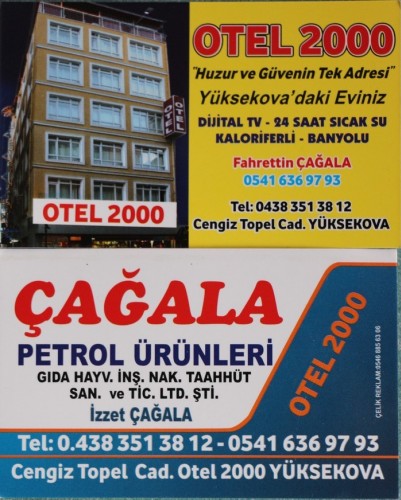 ÇAĞALA PETROL ÜRÜNLERİ & OTEL 2000  İZZET ÇAĞALA:
Yüreğine damla damla umut, günlerine bin tatlı mutluluk dolsun. Sevdiklerin hep yanında olsun, yüzün ve gülün hiç solmasın. Bayramın kutlu olsun…