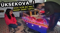 Yüksekova..! Kızı İçin Bu Kez Maket Gemi Yaptı