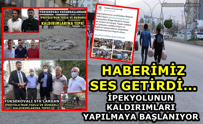 Haberimiz Ses Getirdi... İpekyolu ve Cengiz Topel Caddesinin Kaldırımları Yapılmaya Başlanıyor