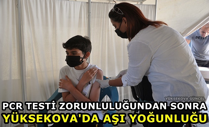 PCR Testi Zorunluluğundan Sonra Yüksekova'da Aşı Yoğunluğu