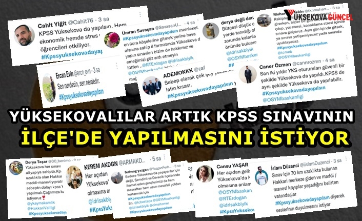 Yüksekovalılar Artık KPSS Sınavının İlçe'de Yapılmasını İstiyor