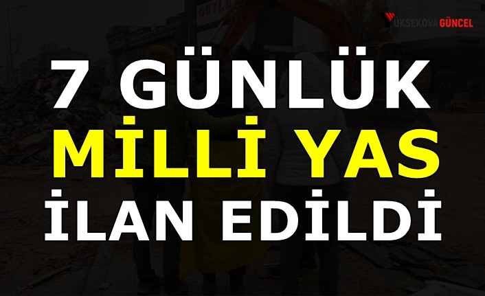 Türkiye'de 7 günlük milli yas ilan edildi