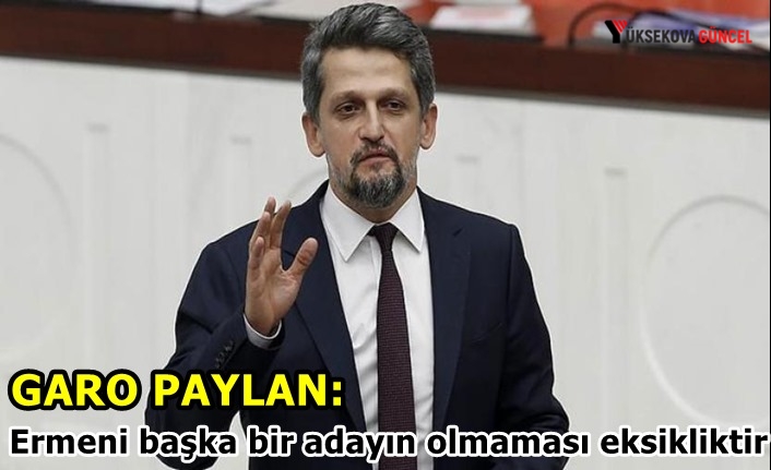 Garo Paylan: Ermeni başka bir adayın olmaması eksikliktir