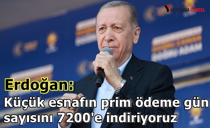 Erdoğan: Küçük esnafın prim ödeme gün sayısını 7200'e indiriyoruz
