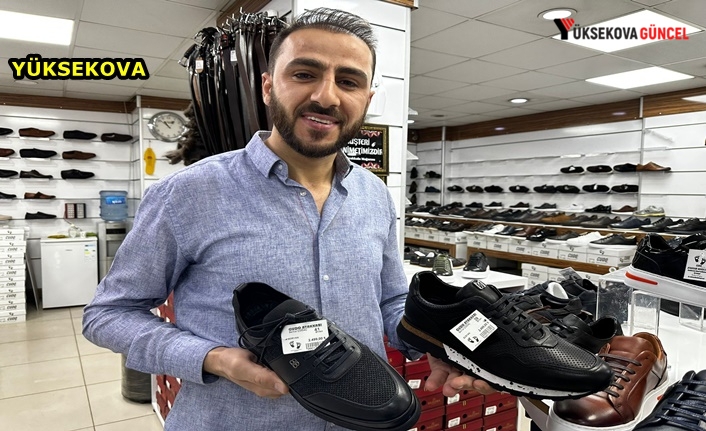 Bu Mağazada Tüm Ayakkabılarda ilçenin Kürtçe Köy İsimleri Olması Görenlerin İlgisini Çekiyor