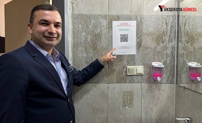 Yüksekova’da hastane tuvaletleri QR kod sistemiyle daha temiz hale geliyor