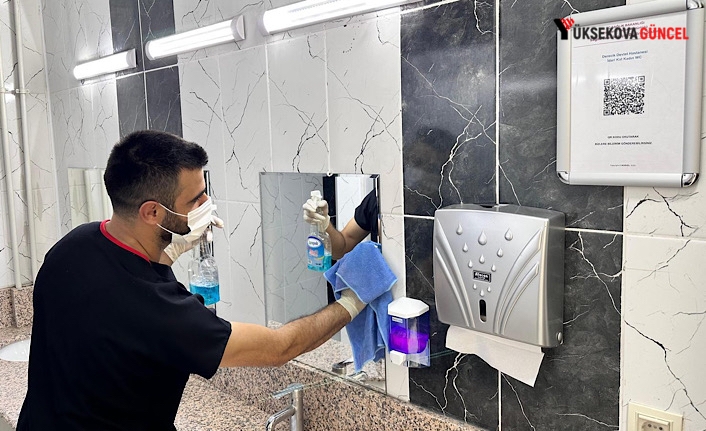 Derecik Devlet Hastanesinde QR Kodlu Temizlik Dönemi Başladı