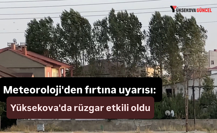 Meteoroloji'den fırtına uyarısı: Yüksekova'da rüzgar etkili oldu