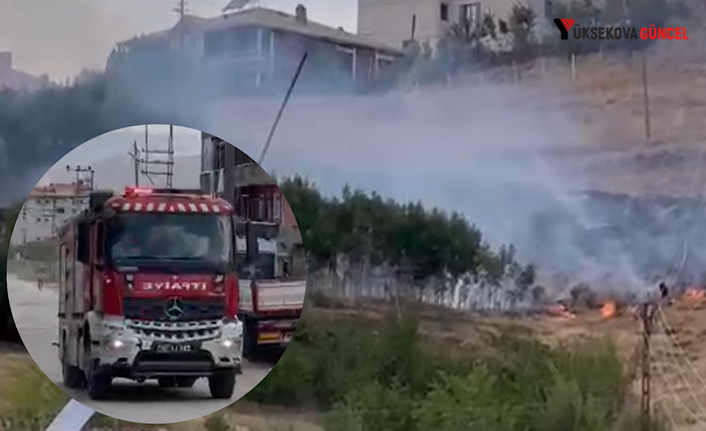 Yüksekova'da Anız Yangını Paniği: İtfaiye Ekipleri Hızla Müdahale Etti