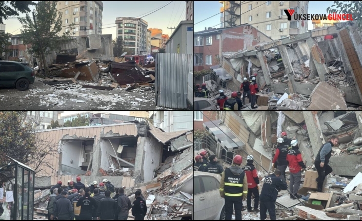 Gebze'de 6 katlı bina çöktü: 5 kişi enkaz altında!