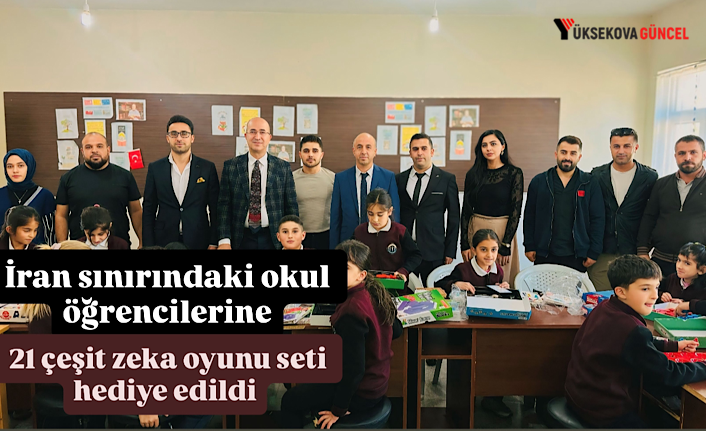 İran sınırındaki okul öğrencilerine 21 çeşit zeka oyunu seti hediye edildi