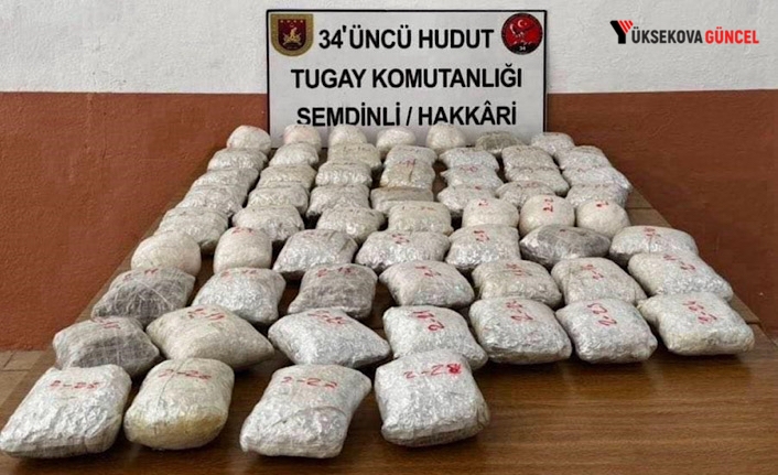 Şemdinli’de sınırında 32 kilo uyuşturucu ele geçirildi