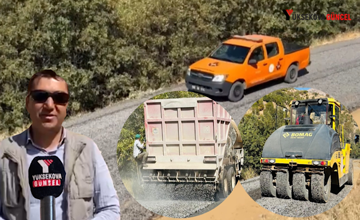 Şemdinli’nin Bağlar Nehri köyün yolu 4 kilometrelik Sathi ile kaplandı