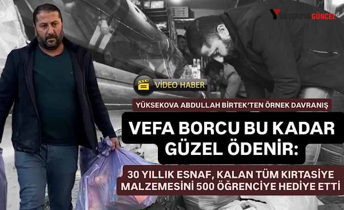 Vefa Borcu Bu Kadar Güzel Ödenir: 30 Yıllık Esnaf, Kalan Tüm Kırtasiye Malzemesini 500 Öğrenciye Hediye Etti!