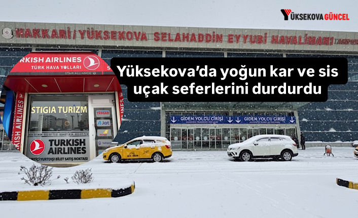 Yüksekova’da yoğun sis uçak seferlerini durdurdu