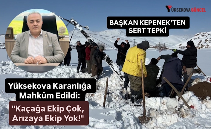 Yüksekova Karanlığa Mahkûm Edildi: "Kaçağa Ekip Çok, Arızaya Ekip Yok!"