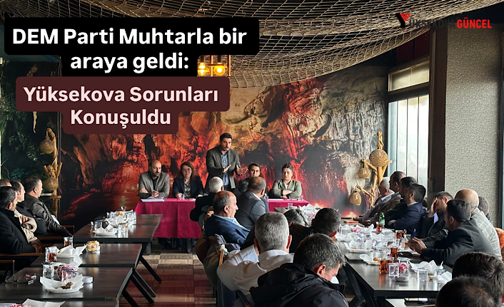 DEM Parti Muhtarla bir araya geldi: Yüksekova Sorunları Konuşuldu