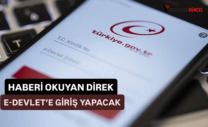 Haberi okuyan direk E-devlet’e bakacak
