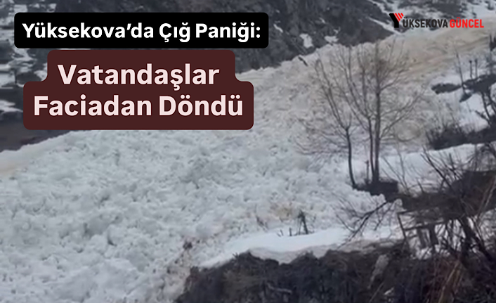 Yüksekova’da Çığ Paniği: Vatandaşlar Faciadan Döndü