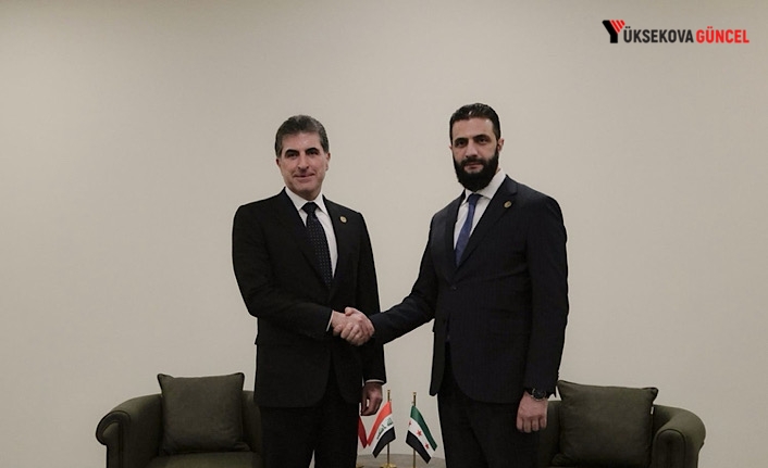 Ahmed Şara’dan Neçirvan Barzani’ye: Kürdistan bölgesi’ne yönelik saldırıları kınıyorum