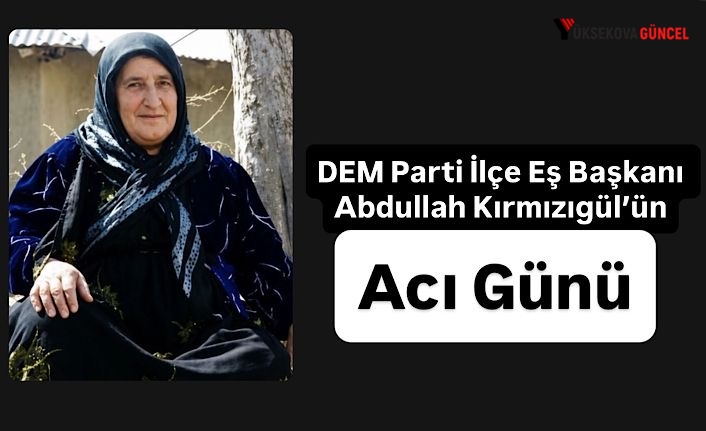 DEM Parti İlçe Eş Başkanı Abdullah Kırmızıgül’ün Acı Günü