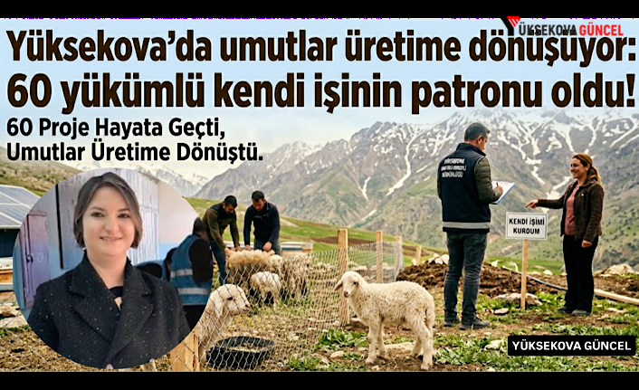 Yüksekova’da Umutlar Üretime Dönüşüyor: 60 Yükümlü Kendi Işinin Patronu Oldu!