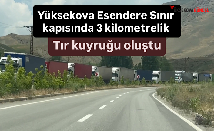Yüksekova Esendere Sınır kapısında 3 kilometrelik Tır kuyruğu oluştu