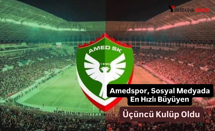 Amedspor, Sosyal Medyada En Hızlı Büyüyen Üçüncü Kulüp Oldu