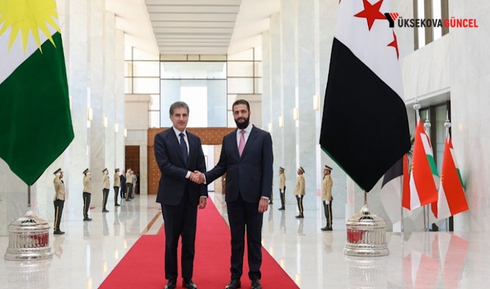 Neçirvan Barzani Şam’da Ahmed Şara ile bir araya geldi