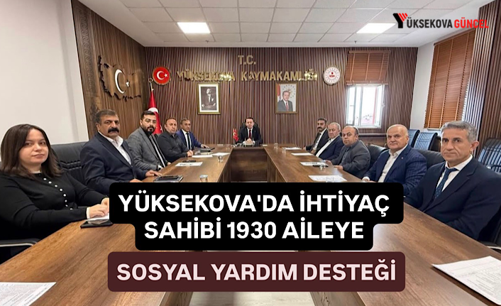 Yüksekova'da ihtiyaç sahibi 1930 aileye sosyal yardım desteği