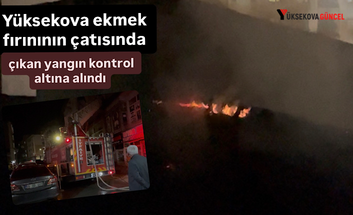 Yüksekova ekmek fırınının çatısında çıkan yangın kontrol altına alındı