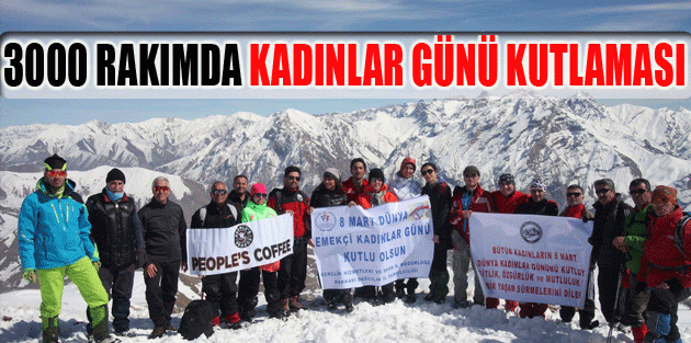 3000 Rakımda Kadınlar Günü Kutlaması