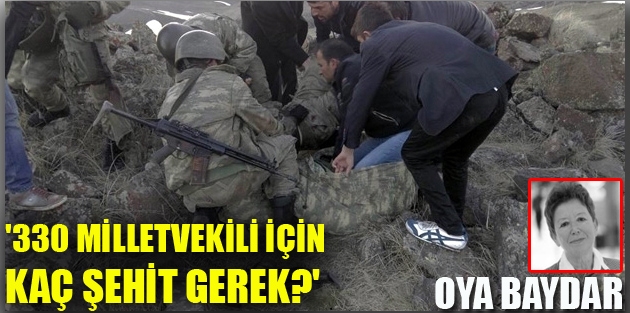 '330 milletvekili için kaç şehit gerek?'