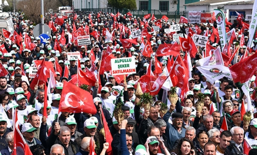 Alpullu Şeker Fabrikası önünde özelleştirme protestosu